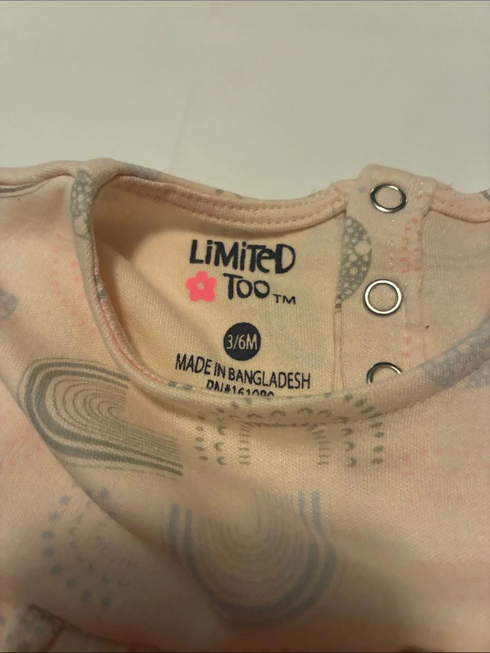 The Limited Pastel Rainbow Print Baby Dress in Pink